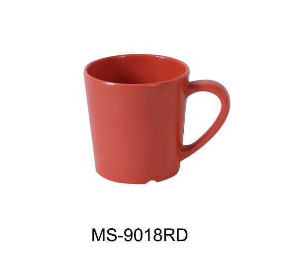 Yanco Milestone Melamine 3" X 3"H MUG/CUP - 7 OZ ORANGE RED