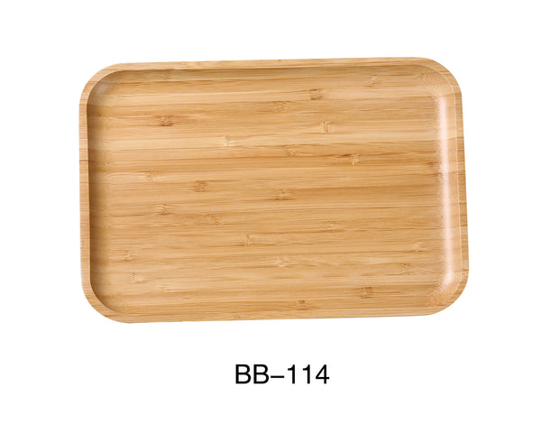 Yanco Bamboo & Wood Bamboo 14" X 10" X 7/8" RECTANGULAR TRAY