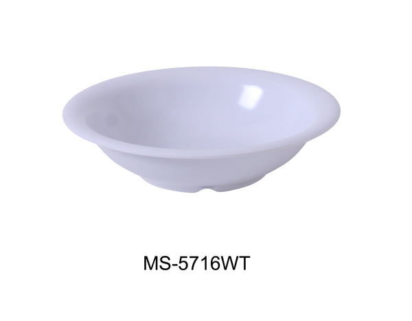 Yanco Milestone Melamine 7 1/2" X 1 7/8"H SOUP BOWL - 16 OZ WHITE