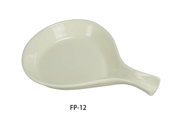 Yanco Accessories Chinaware 10 1/2" X 7 1/4" FRY PAN SERVER 12 OZ AMERICAN WHITE