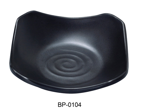 Yanco Black Pearl Melamine 4 1/2" SQUARE DISH 5 OZ