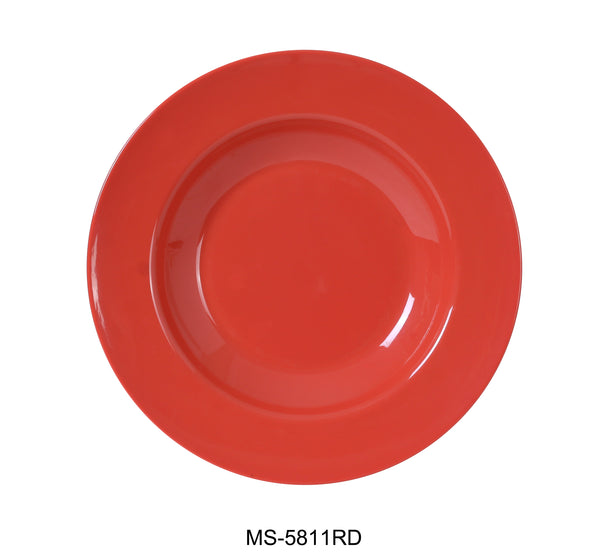 Yanco Milestone Melamine 11" X 1 3/4"H PASTA BOWL - 16 OZ ORANGE RED