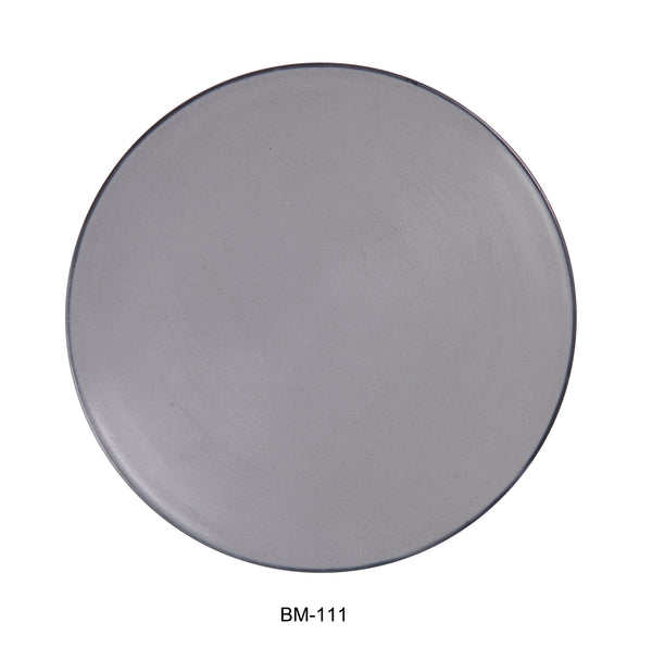 Yanco Birmingham Melamine 11 1/2" X 1 1/4" ROUND PLATE