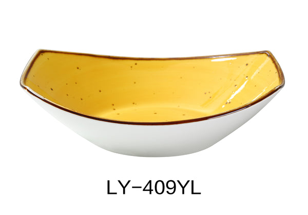 Yanco Lyon-Yellow Chinaware 9" X 6 1/4" X 2 3/8" OVAL BOWL 20 OZ YELLOW