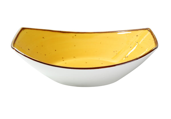 Yanco Lyon-Yellow Chinaware 5 1/2" X 3 3/4" X 1 3/8" SMALL OVAL DISH 5 OZ YELLOW