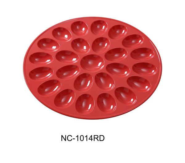 Yanco Compartment Collection Melamine 12 1/2" X 3/5"H EGG HOLDER RED