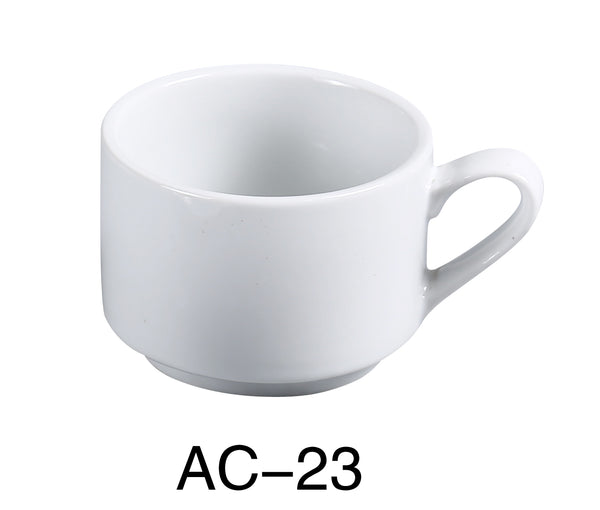 Yanco Abco Chinaware 3 1/4" STACKABLE CUP 7 OZ