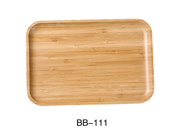 Yanco Bamboo & Wood Bamboo 11" X 7 1/2" X 3/4" RECTANGULAR TRAY