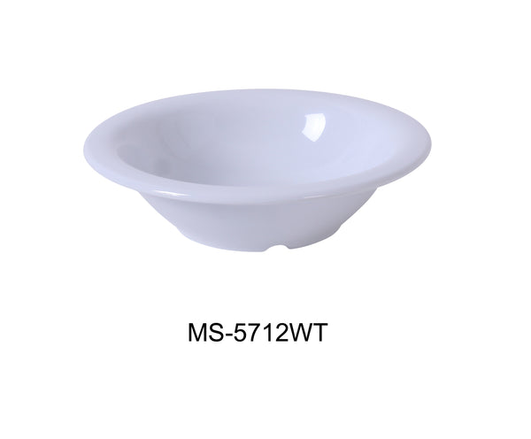 Yanco Milestone Melamine 7 1/2" X 1 3/4"H SOUP BOWL - 12 OZ WHITE