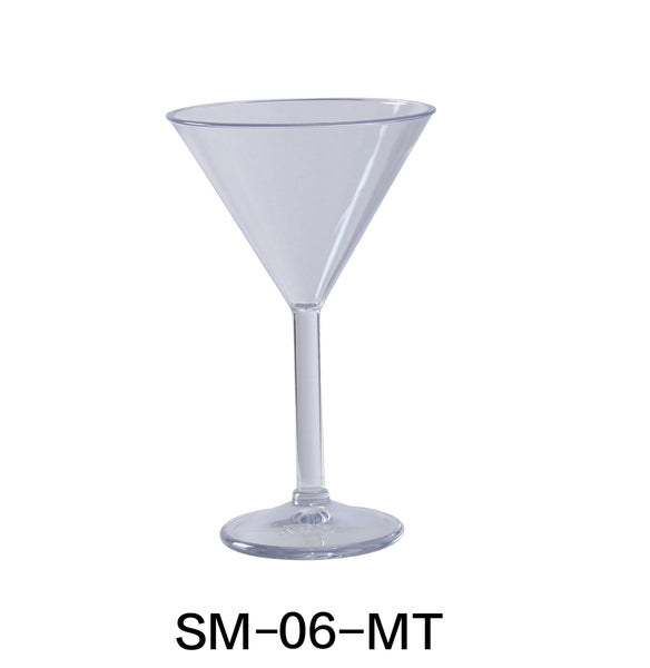 Yanco Stemware Plastic 6 OZ MARTINI 4 1/4" X 5 3/4"