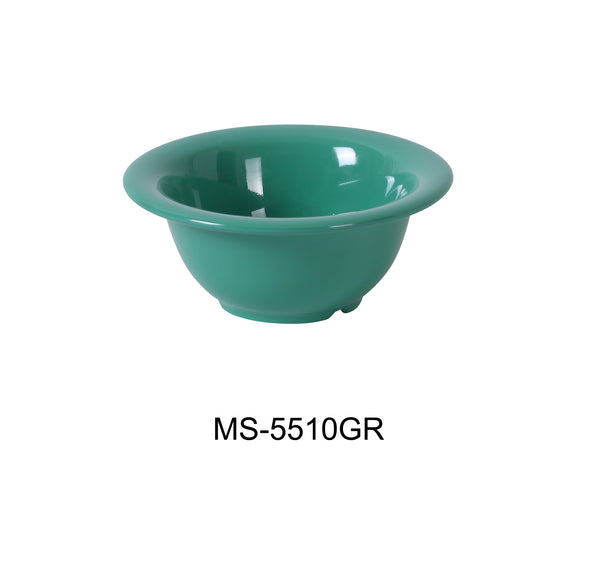 Yanco Milestone Melamine 5 3/8" X 2 1/4"H SOUP BOWL - 10 OZ GREEN