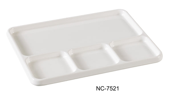 Yanco Compartment Collection Melamine 10" ROUND DIVIDED COMPARTMENT