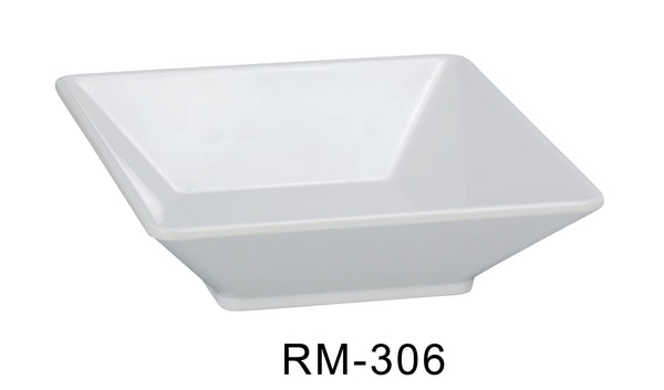 Yanco Rome Melamine 6" X 1 3/4"H DEEP SQUARE PLATE 14 OZ