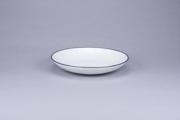 RIMZ SAUCER FOR COFFEE CUP WITH BLUE RIM, 5.9"D