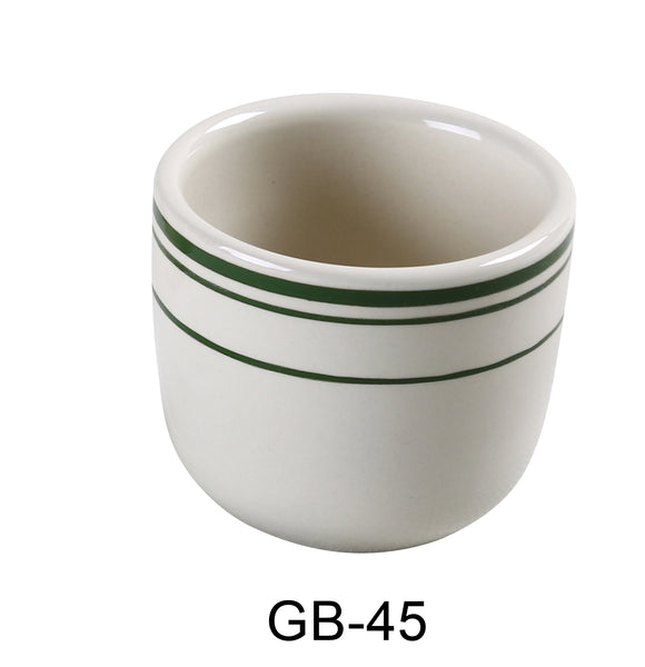 Yanco Green Band Chinaware 3 3/8" X 2 1/4"H CHINESE TEA CUP 4.5 OZ