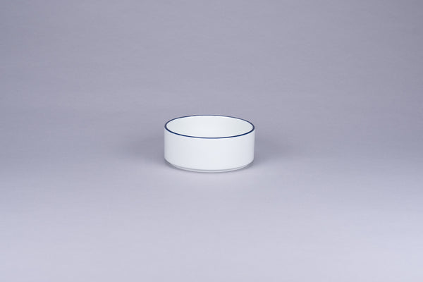 RIMZ FLAT COUPE PLATE WITH BLUE RIM, 11.4"D