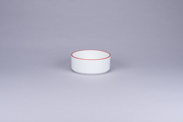 RIMZ FLAT COUPE PLATE WITH RED RIM, 11.4"D