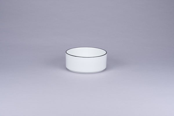 RIMZ STACKABLE BOWL WITH BLACK RIM,  4.3"D, 5.38 OZ