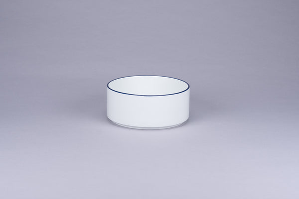 RIMZ STACKABLE BOWL WITH BLUE RIM,  4.7"D, 11.68 OZ