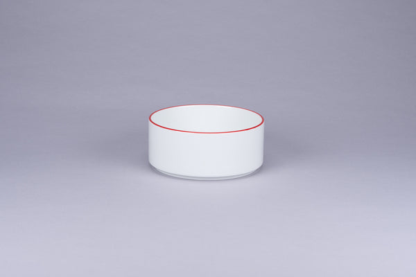 RIMZ STACKABLE BOWL WITH RED RIM,  4.7"D, 11.68 OZ