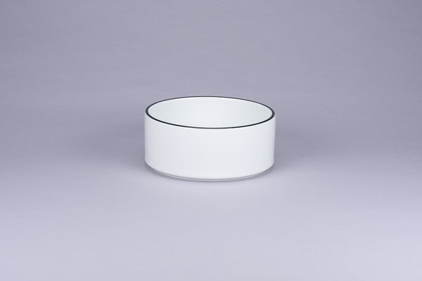 RIMZ STACKABLE BOWL WITH BLACK RIM,  5.5"D, 21 OZ