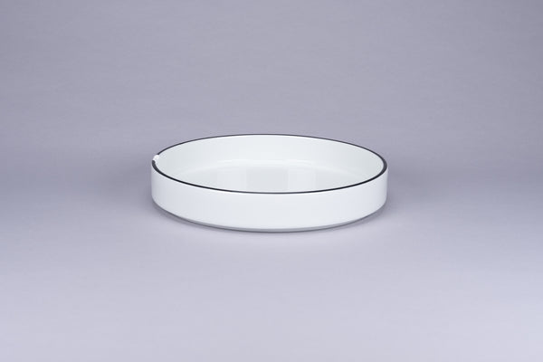 RIMZ STACKABLE DEEP PLATE/ PASTA BOWL WITH RED RIM, 24.67 OZ.