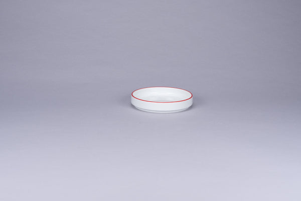 RIMZ STACKABLE DEEP PLATE/ PASTA BOWL WITH BLUE RIM, 33 OZ.