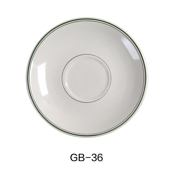 Yanco Green Band Chinaware 4 1/2" SAUCER