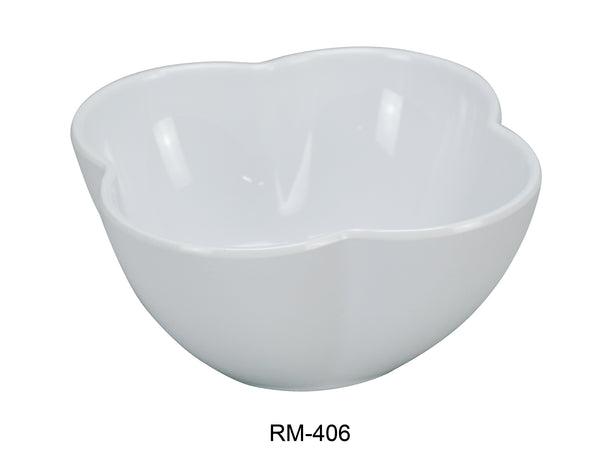 Yanco Rome Melamine 6" X 2 3/4"H SALAD BOWL 16 OZ, QUATREFOIL SHAPE