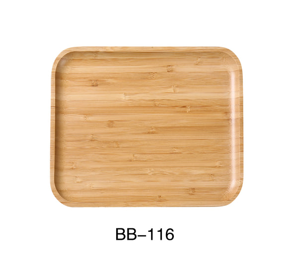 Yanco Bamboo & Wood Bamboo 16" X 12" X 7/8" RECTANGULAR TRAY