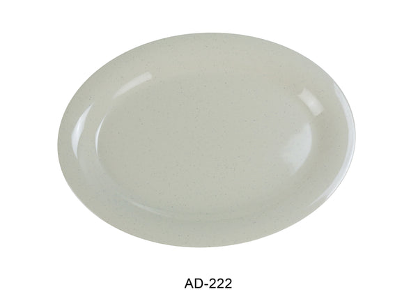 Yanco Ardis Melamine 12" X 9" OVAL PLATTER 1" DEEP