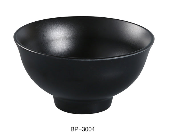 Yanco Black Pearl Melamine 4 1/2" X 2 1/8" RICE BOWL 7 OZ