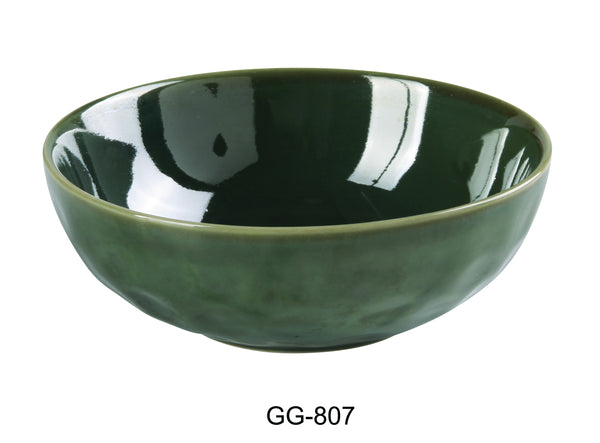 Yanco Green Gem Chinaware 7" X 2-1/4" SALAD BOWL 28 OZ