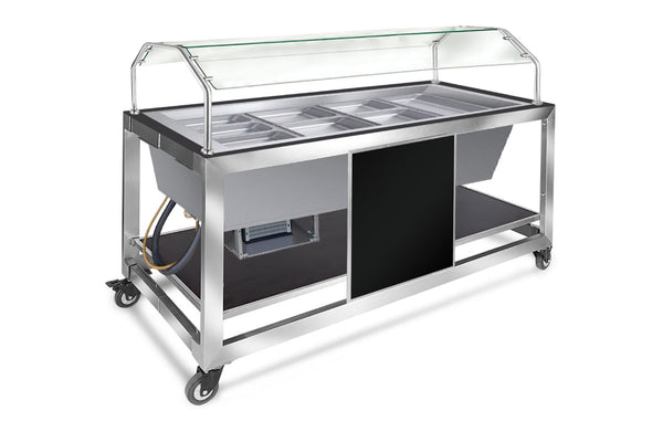 Hub Buffet Cold Food Well Table - stainless steel – W3 Sales