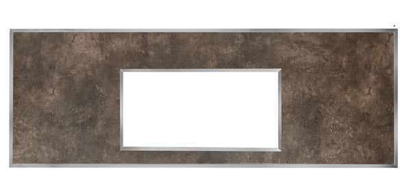 Hub Buffet Front / back Panel, 61” x 21-3/4”, sandstone textured laminate with stainless steel edge