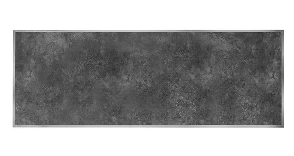 Hub Buffet Front / back Panel, 61" x 21-3/4", charcoal texture with stainless steel edge