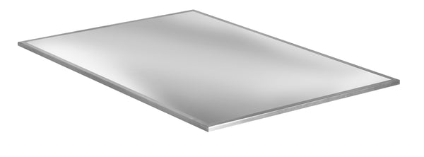 Hub Buffet Tile, 31-7/16" x 22-1/4" x 3/4"H, brushed stainless with stainless steel edge