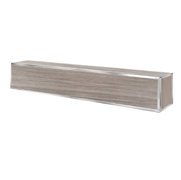 Hub Buffet Bar Counter, 66-5/8” x 11-1/4” x 11-7/8”H, removable, grey grained, stainless steel edge