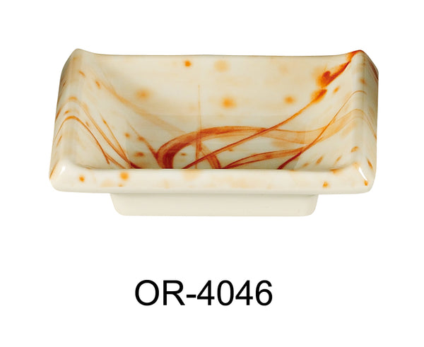 Yanco Orchis Melamine 3 3/4" X 2 1/2" SAUCE DISH GOLD ORCHIS 2.5 OZ