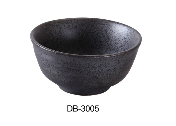 Yanco Diamond Black Chinaware 4 1/2" X 2 1/4" RICE BOWL 10 OZ