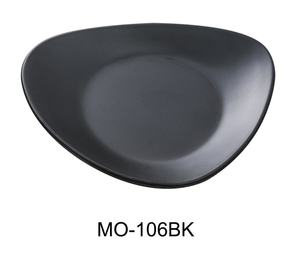 Yanco Moderne Melamine 6" X 4 1/2" TRIANGLE PLATE BLACK