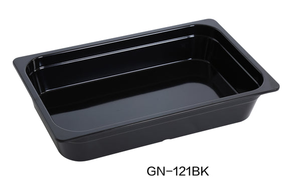 Yanco GN Pan Melamine 20.87" X 12.8" X 3.94" / 530 X 325 X 100mm PAN, GN1/1, 8L BLACK