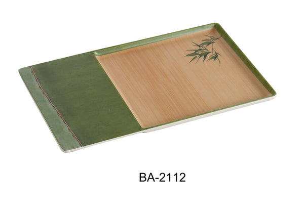 Yanco Bamboo Style Melamine 12 1/2" RECTANGULAR PLATE