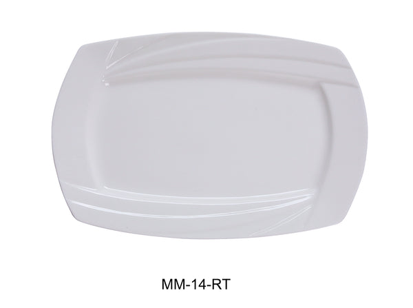 Yanco Miami Chinaware 14" x 9" RECTANGULAR PLATE