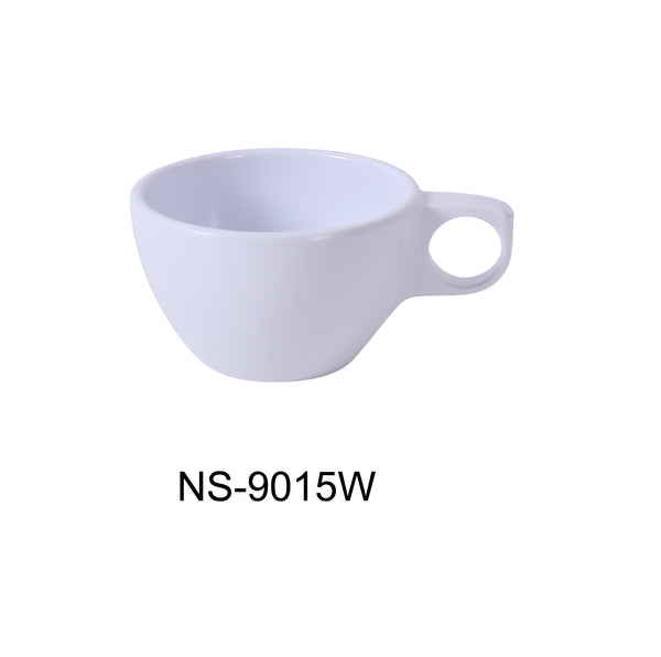 Yanco Nessico Melamine 3 3/4" OVIDE CUP 7 OZ WHITE