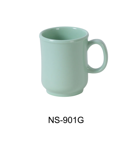 Yanco Nessico Melamine 3" X 3 5/8"H BULBOUS MUG 8 OZ GREEN