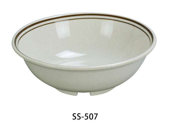 Yanco Sesame Melamine 7 1/2" RIM SOUP BOWL 2 1/2" DEEP - 32 OZ