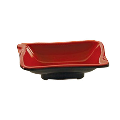 Yanco Black & Red Melamine 4 1/8" X 2 1/2" SAUCE DISH 3 OZ