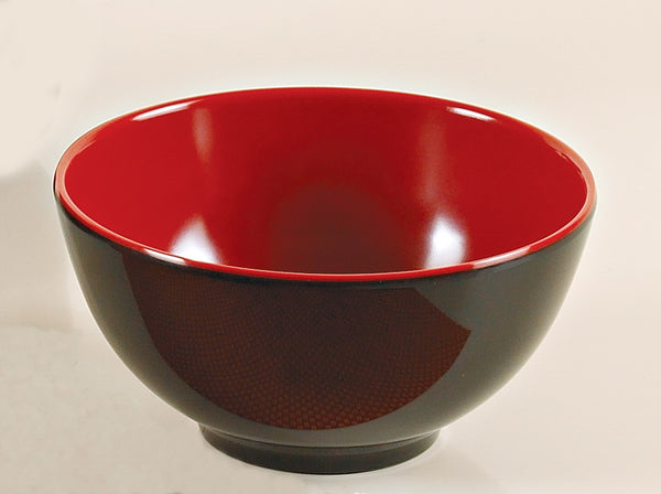 Yanco Black & Red Melamine 4.5" NANJING BOWL 8 OZ