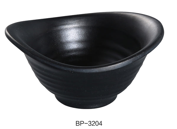 Yanco Black Pearl Melamine 4 3/4 X 3 3/4" YUANBAO BOWL 5 OZ